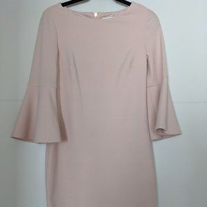 Calvin Klein Pink trumpet long sleeve dress